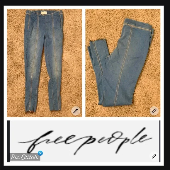 Free People Easy Does It pull on jeggings - Picture 1 of 6